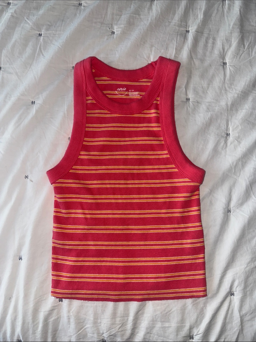 Aerie tank w pink and orange stripes